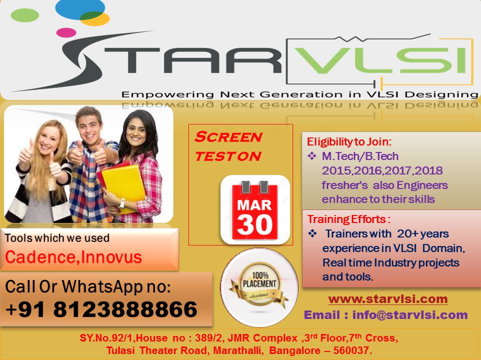 starvlsi's tweet photo. For test register below link on 30-03-2019

https://t.co/Ttn4FLguy2 https://t.co/Cs8ExOm8Zt