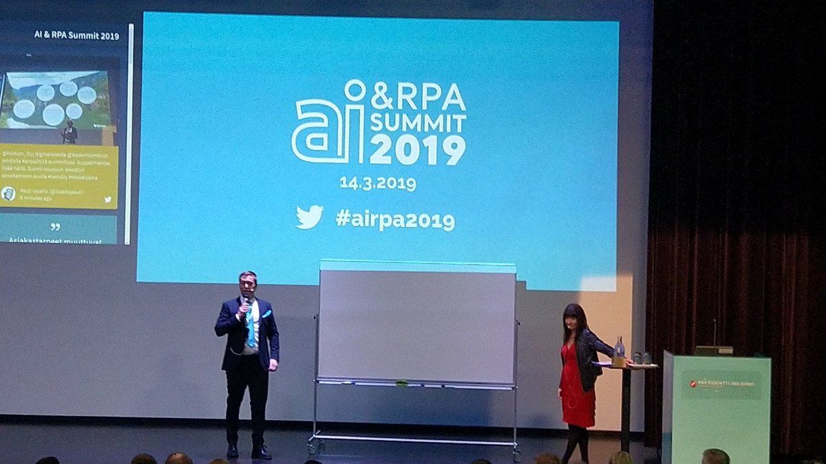 hranki's tweet image. Eero, @codemen, stagella #airpa2019 Katriina Vallin kanssa, @Ai4Value,