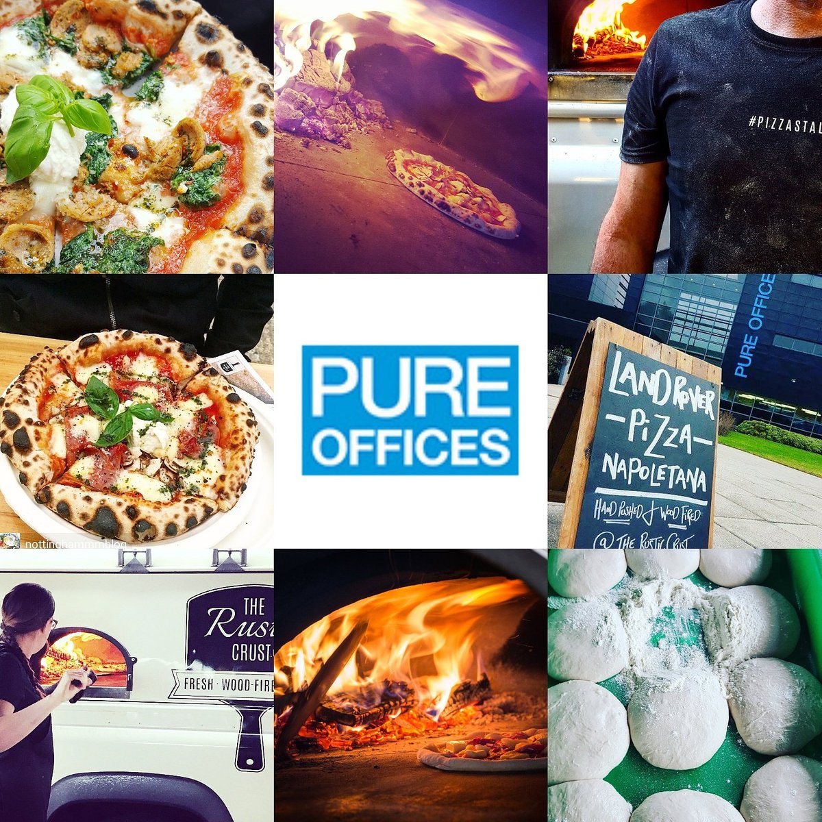 TheRusticCrust's tweet photo. Todays lunch folks. #properpizza takeaway. ... Thursday 11.30-1.30pm outside @PureOffices  just behind the @MourHotelNotts ..Open to all... Don't forget to get a #parmesancream pot 👌 https://t.co/VIeuZ7K9Wd
