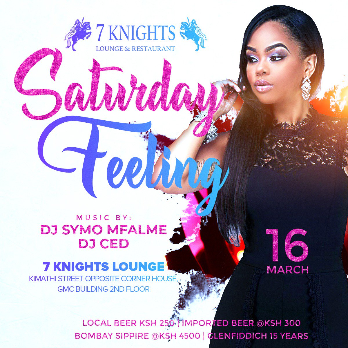 7knightslounge's tweet photo. Join us this Saturday for Saturday Feeling at 7 Knights lounge and party with us till dawn!!

Offer!!!
-Local Beers @ KSH 250
-Jameson Irish Whiskey 750ml @ KSH 3500

#7knightslounge
#kenya
#nightclub 
#OnePlanetSummit
#ThursdayThoughts
#WorldKidneyDay
#TopscientisttoProphet https://t.co/O8yHWn7Usf
