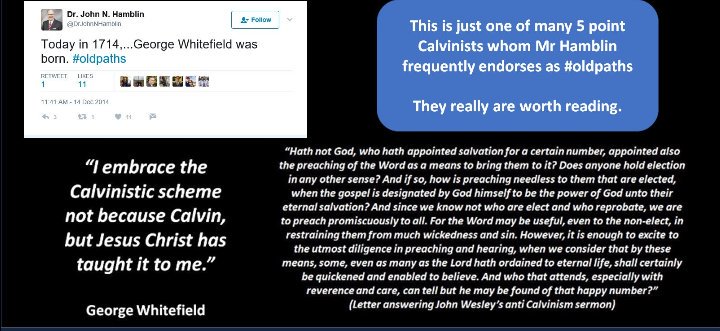 weecalvin1509's tweet photo. @NahumOBrien @NWPetePetersen @DrJohnNHamblin #oldpaths #Calvinism #Compromisers https://t.co/bXgXLcB6Gf