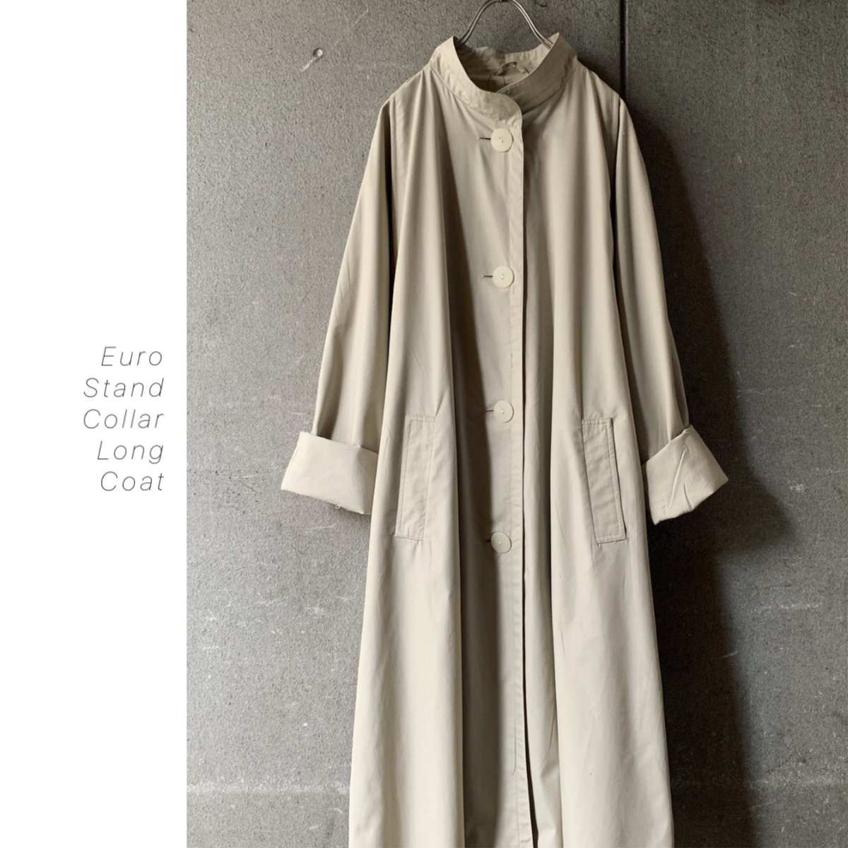 taffee_shop's tweet photo. #europe
#standcollar
#longcoat 入荷☆
ベージュ・オフホワイトカラーと
大きめボタンが可愛い
スタンドカラーコート♫
かなり薄めで◎
#Taffee #宮崎 #古着 #スプリングコート #スタンドカラーコート #ロングコート #古着mix https://t.co/z2G8gyDIAP