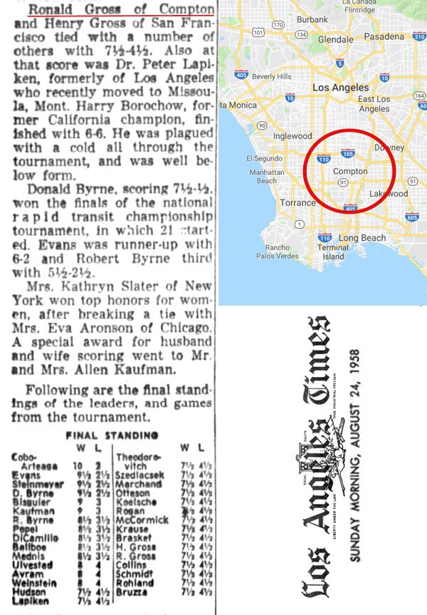 1959_bobby's tweet photo. @FIDE_chess Ron Gross Exposed by Grandmaster Isaac Kashdan who documented his residence 100% (1955-1970's) as Southern California.

Ron Gross did not 'move to NY in mid 50's becoming best buddies with Bobby Fischer' to retell his fabulous web of falsehoods.

https://t.co/EQvaBabypV https://t.co/4B4b1sYsIU