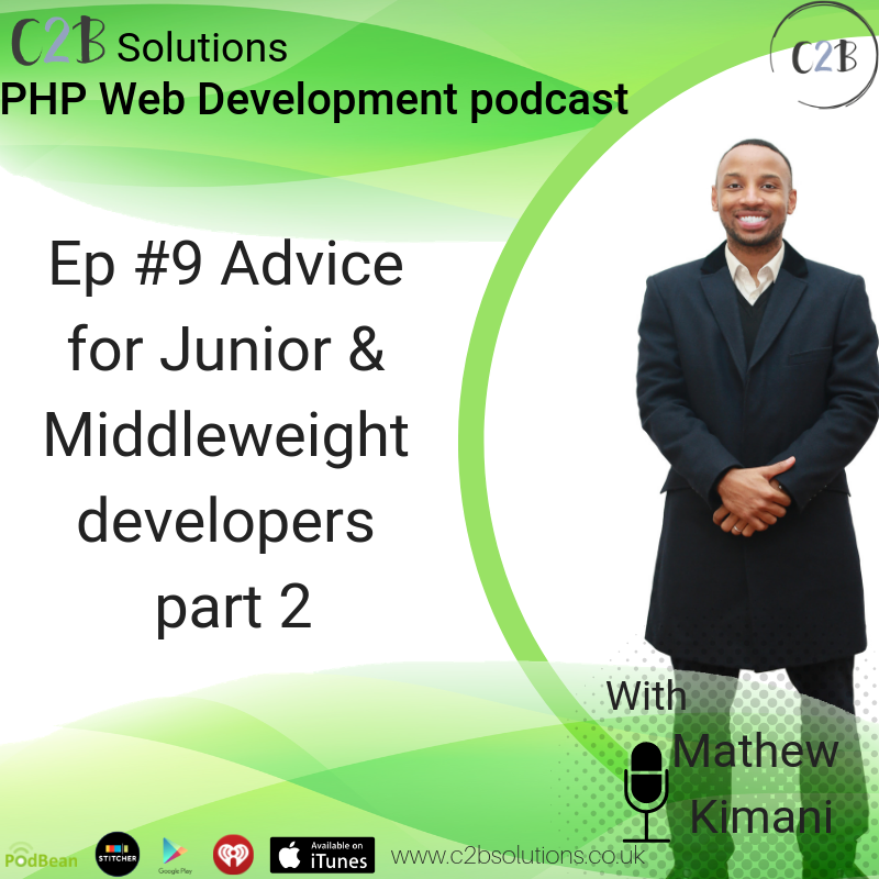 Bx3Kimani's tweet photo. Check out Episode 9 of our PHP Podcast with @mattkimani This episode is about Advice for Junior & Middleweight developers...PART 2! #PHP #PHPpodcast #WebDeveloper #WebDeveloperPodcast #C2BPodcast #C2BPHPpodcast #PHPwebDevelopment https://t.co/Hwpy58sG5F
