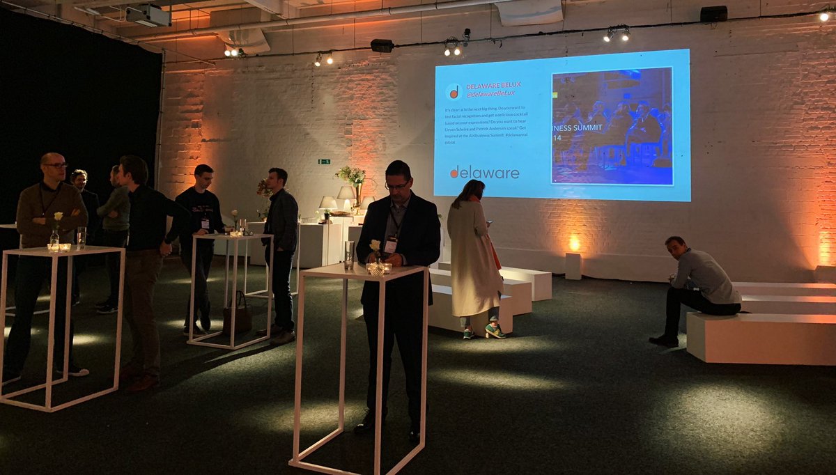 delawareBeLux's tweet photo. Join us at the AI4Business Summit today to get the latest insights about artificial intelligence! P.S.: post a selfie using #delawareAI to be featured on our wall and pick up your present at our booth.📸 #AI4B https://t.co/O8azdG9J3r