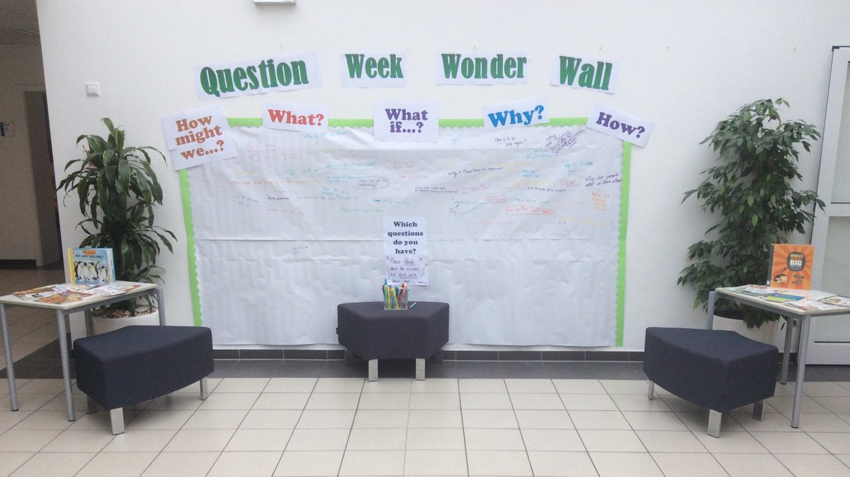 cenorenberg's tweet photo. Gearing up with our WonderWall for Question Week 2019! #QuestionWeek #InquiryMindset #inquiry https://t.co/DkJYc6WDIM