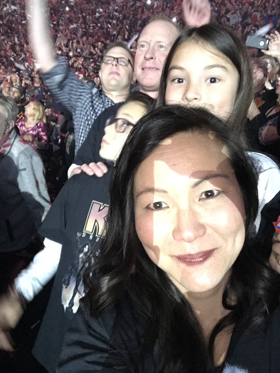 ahearn_matt's tweet photo. @DaveAhearn @KISSOnline @genesimmons @PaulStanleyLive 29 years ago my brother Dave took me to see KISS for my first concert. Last night Dave, Eli and I took my kids to see them for there first concert. It was awesome!!  The kids loved it. Glad I could do this with them. https://t.co/4ugiZrk08e