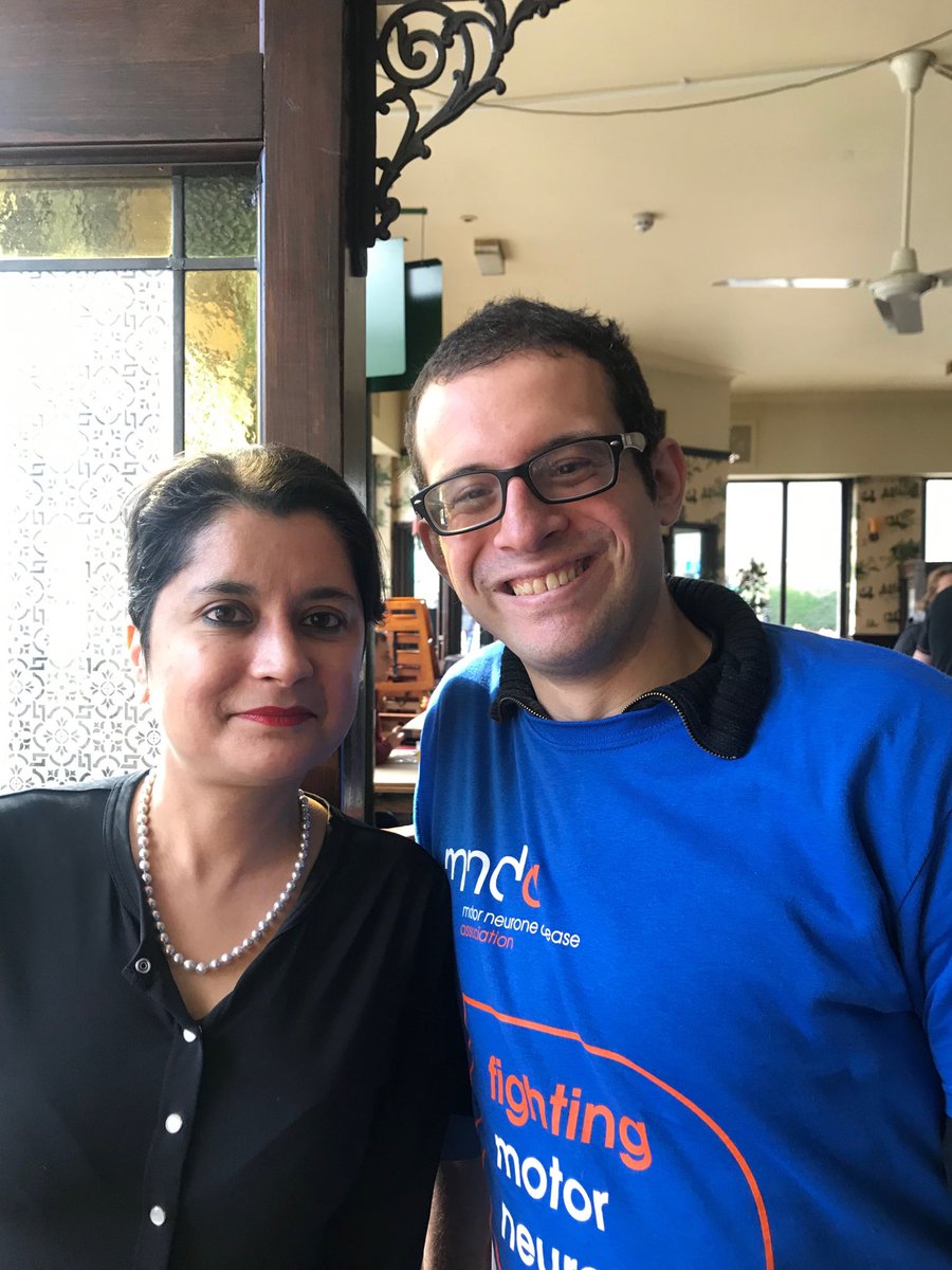 richpollins's tweet photo. Just bumped into Shami Chakrabarti - she’s very kindly sponsored me! #nolegs40k https://t.co/asoKav1sij