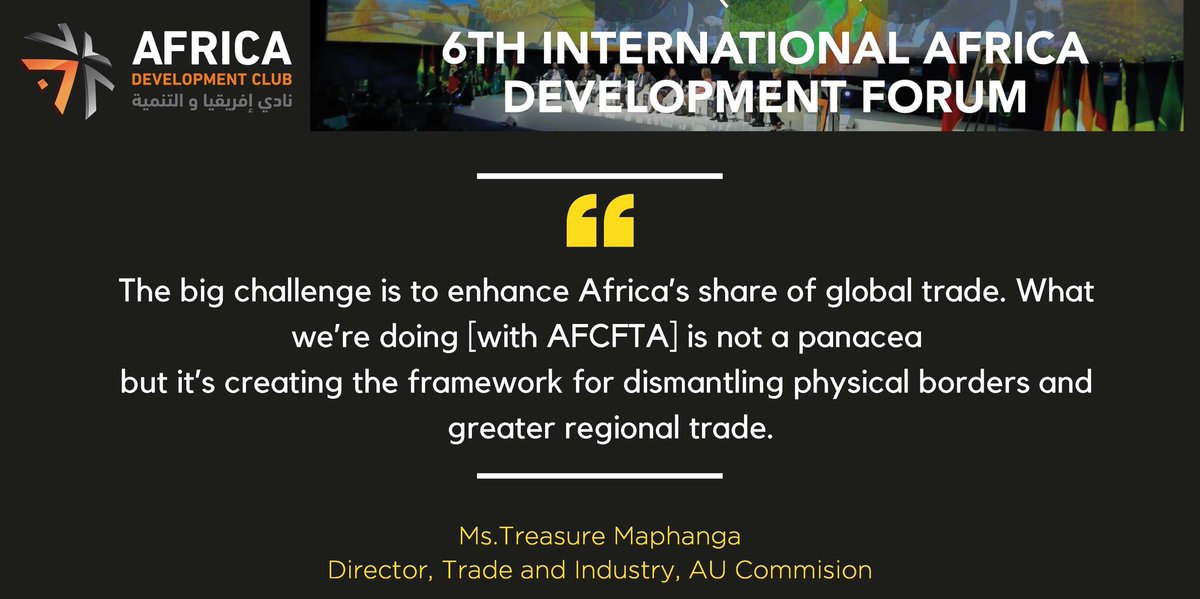 QUOTE/UNQUOTE
Tune in and follow @ClubAfriqueDev for latest at The 6th AfricanDevelopment Forum happening now in #casablanca #Morocco #FIAD2019 #ACFTA #AfricanUnionCommision