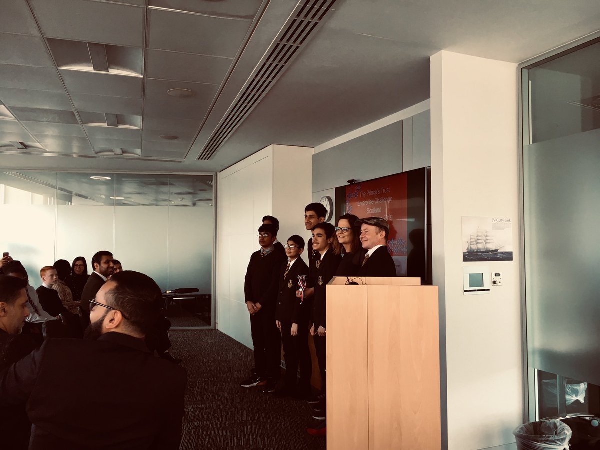 And the winner is: team from Bellahouston Academy recycling food waste! Well done 👏👏👏#PTenterprisechallenge 
Pleasure to be here with #inspirational keynote by Martin Lilley ⁦@PrincesTrust⁩ ⁦<a href="/Founders4School/">Founders4Schools</a>⁩