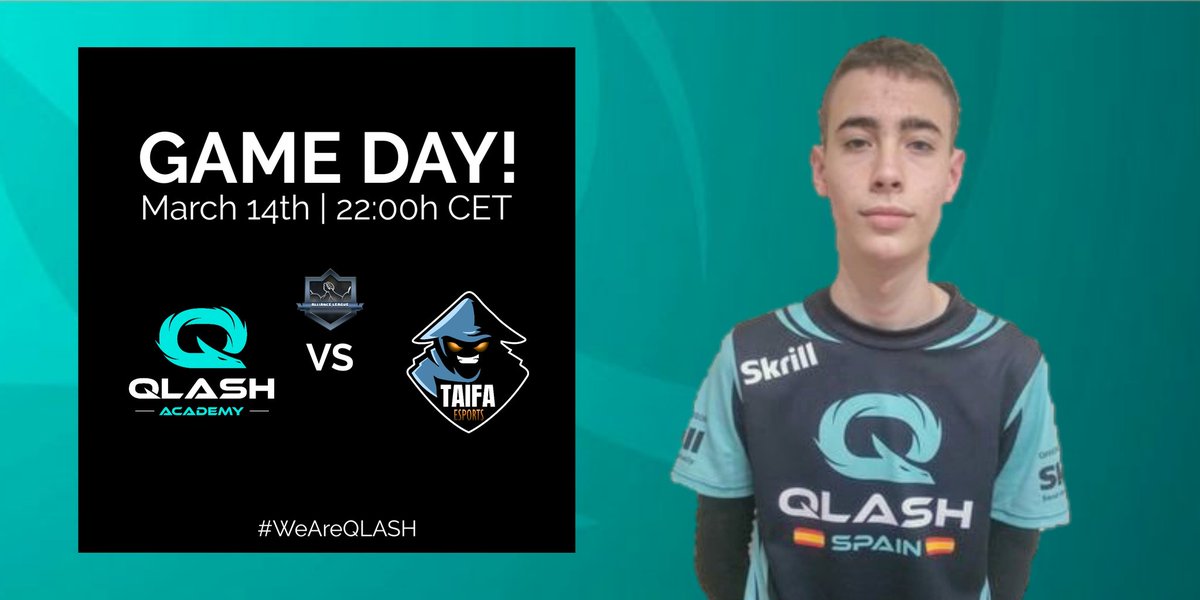 #QLASHAcademy 🐉

⚔️ Game day! <a href="/Alliance1League/">Alliance League</a> VS <a href="/Taifa_eSports/">Taifa eSports💙</a> | 22:00h EU CET ⚔️

We wish them good luck! 🤝

⚔️ ¡Día de partido! <a href="/Alliance1League/">Alliance League</a> VS <a href="/Taifa_eSports/">Taifa eSports💙</a> | 22:00h EU CET ⚔️

¡Deseamos buena suerte al rival! 🤝

#WeAreQLASH #QLASHarmy