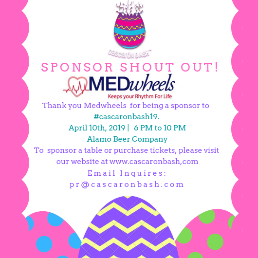 CascaronBash's tweet photo. #Thankful for Medwheels sponsorship to #cascaronbash19.  We hope to see you and other like-minded community members support our efforts. https://t.co/JGX6CVYrjb