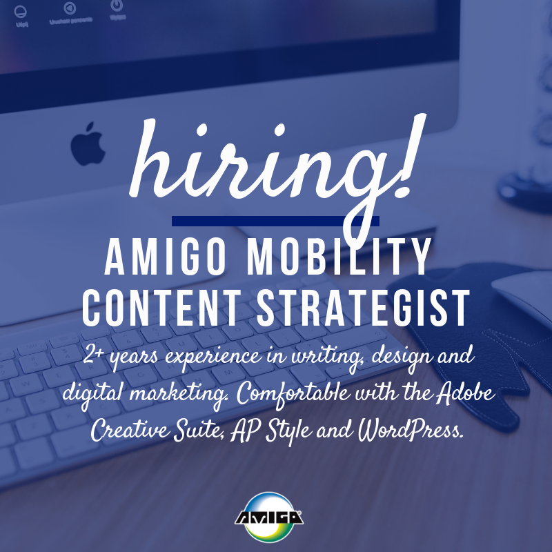 AmigoMobility's tweet photo. Amigo is hiring! Openings in marketing: https://t.co/dj5qLum18n and IT: https://t.co/WY5PVoYw5h #gogreatlakesbay #GLBR #mijobs https://t.co/lAmZ2GPOvP