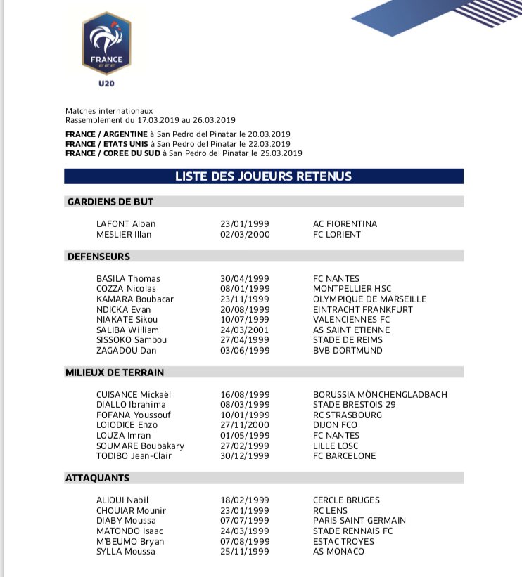 BernardDiomede's tweet photo. Liste des joueurs sélectionnés pour le dernier rassemblement avant la Coupe du monde U20 en #Pologne https://t.co/Jbe7zEkoIo