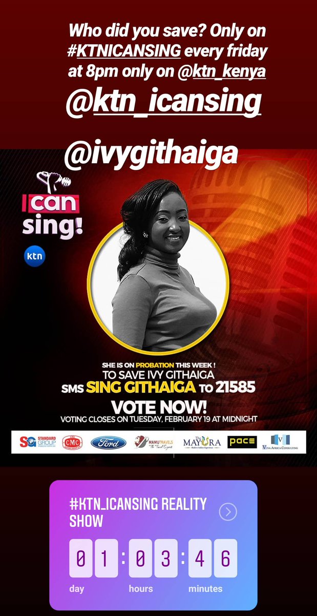 Who did you save? Only on #KtnICanSing every friday at 8pm only on <a href="/KTN_Kenya/">KTN_kenya</a> <a href="/KTN_ICanSing/">KTN I Can Sing</a>