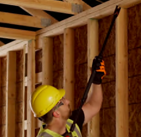 Heads up! The Quik Stik system from Simpson <a href="/strongtie/">Simpson Strong-Tie</a> eliminates the need for ladders when overhead fastening. nailgundepot.com/blog/quik-stik… #trussbuilding #rafters #overheadfastening #Construction
#constructionworker #toolsafety
#Building #framing #homebuilding #contractors