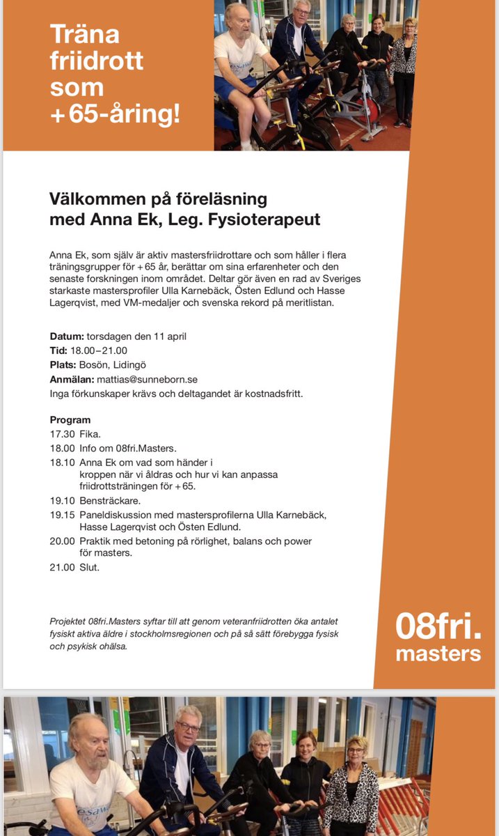 SunneGotland's tweet photo. Välkomna till Sveriges första friidrottsutbildning för Masters 💥💯
Maila din anmälan till mattias@sunneborn.se
#friidrott #veteranfriidrott #mastersathletics #rf #08fri.Masters https://t.co/h3Xqr2N5jG
