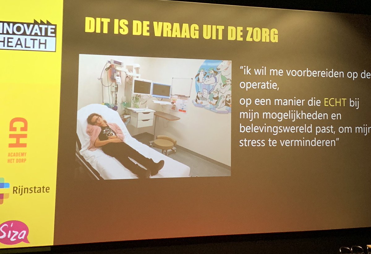 Kinderen willen eige regie tijdens voorbereiding op operaties. Ze willen zelf keuzes maken voor iets dat altijd en meermalen beschikbaar is  en uitdagend. Ook zelf bepalen welke info ze wel en niet willen weten. Digitaal maar ook persoonlijk contact #HVE2019