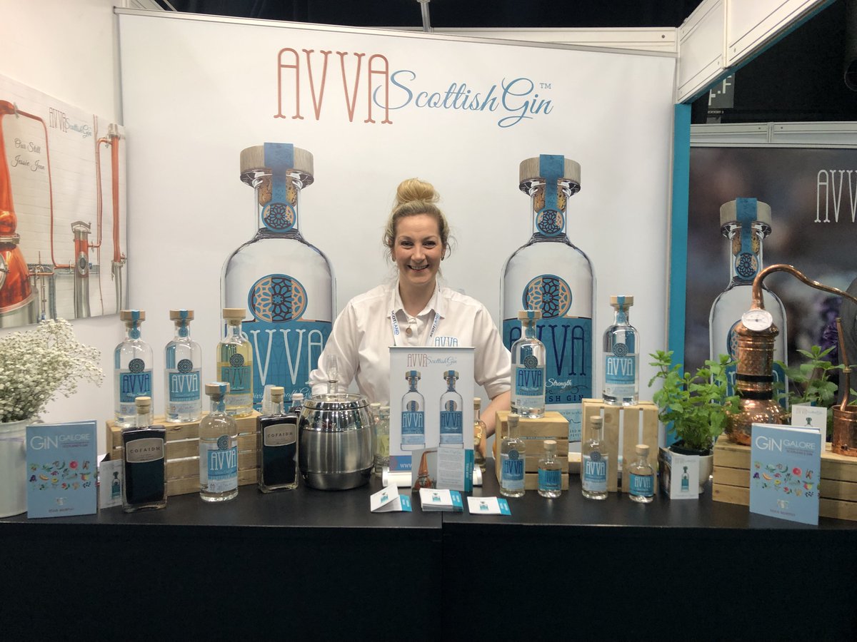 How are you enjoying day 2 of #ScotHot19? 
Pop past for a wee G&amp;T sample if you need to find the inspiration to keep going to the end of the afternoon!
#AvvaGin #ScottishGin