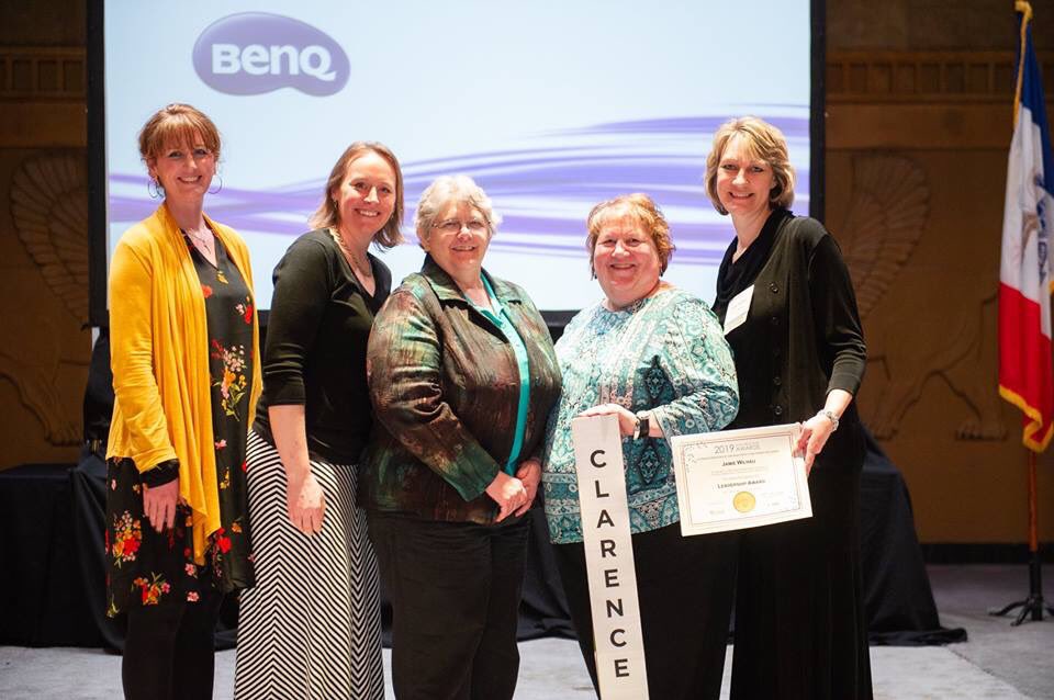 ClarenceIowa's tweet photo. Clarence Main Street Executive Board and staff representing the community at the @MainStreetIowa #MSIawards in Des Moines on Friday, March 8. Thank you Main Street Iowa for recognizing so many great volunteers, projects and communities. #clarencemainstreet https://t.co/oycmjn2AVu