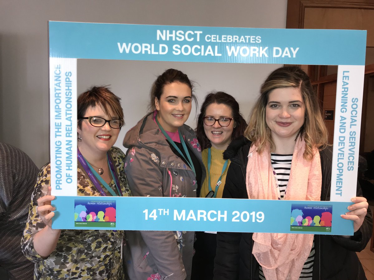 1ElizabethMoore's tweet photo. Antrim Area Hospital Social Work Team at the #wswd19 celebratory event at Antrim Civic Centre @NHSCTrust @CMcGonigleNHSCT @kathryncarmich5 @moseybrowne @VCallaghan123 @CaroleShanKirk https://t.co/n8G4P1Johk