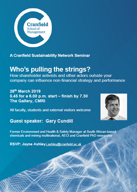 Join me for a conversation about company non-financial strategy and performance on 28 March at <a href="/CranfieldUni/">Cranfield University</a>.