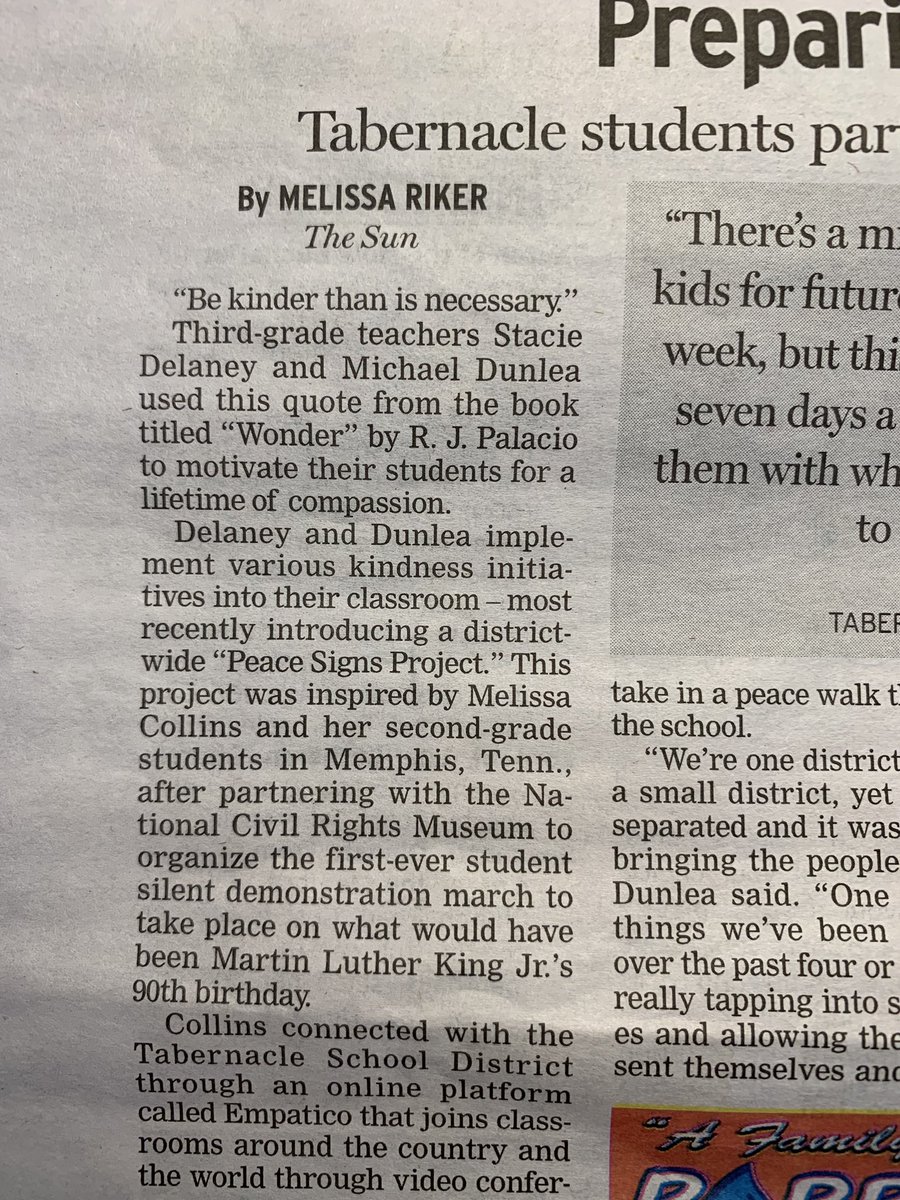 MichaelJDunlea's tweet image. Excited to see such a positive story in the paper today. @NJEA @NewJerseyDOE @NEAFoundation @NBPTS @HopeStreetGroup @Lily_NEA @LisaEgan5th @SueGrosser @Tabschools @tabernaclesun @MarieBlistan @SeanMSpiller @DrLRepollet #SparkEmpathy #TLAP @teacher2teacher @WeAreTeachers