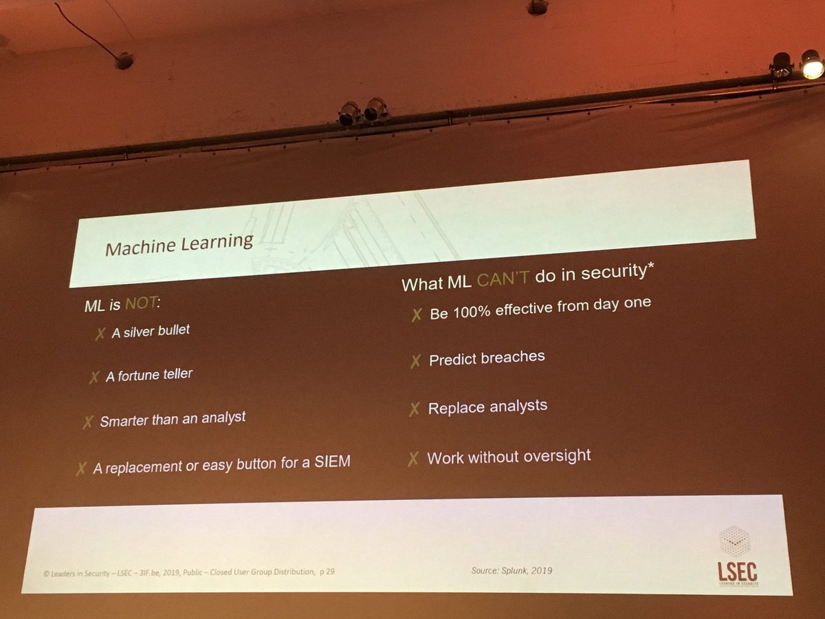 What Machine Learning can’t do in security by Ulrich Seldeslachts @ LSEC #AI4B