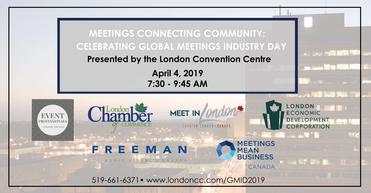 RBCPlaceLondon's tweet photo. It's almost here! Join us for a delicious breakfast and a morning of networking and learning from our amazing speakers and panelists. Don't miss out- get your tickets now: https://t.co/uGf8It9hBp

@LdnOntChamber @Downtown_London @tourism_london @LondonEDC @SWOTourism #GMID2019 https://t.co/nESE88NzZ4