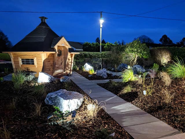 CEDStoneGroup's tweet photo. A beautiful garden transformation from last year by @jamesridleygar1 using our Indian Grey Sandstone Paving [https://t.co/XoIu1mhUDO] and Smokey Grey Limestone Rockery, this will look fantastic when the planting has grown. https://t.co/JAX5oiTucE #LovePaving https://t.co/o8hJMmaBlR