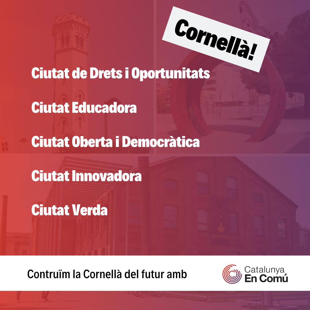 CatComuCornella's tweet photo. 💭 Imagines la #Cornellà del futur? 

📑 Volem construir la nostra proposta per millorar Cornellà entre tots i totes.

👉 Dissabte 16 de març farem una trobada per debatre propostes.

🔗 També pots fer les teves aportacions online: https://t.co/teSpFIfyR9 https://t.co/SUGLSMkMxg