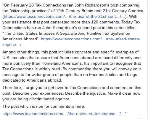 ExpatriationLaw's tweet photo. RT By commenting here, u will educate Homeland Americans about #FATCA #FBAR  #PFIC #CBT:  https://t.co/HuHNReiGlS United States Imposes A Separate And Much More Punitive Tax On U.S. Citizens Who Are Residents Of Other Countriescitizenship/#.XIohya-Y3kM.twitter via @taxconnections https://t.co/AdV4PMPvBL