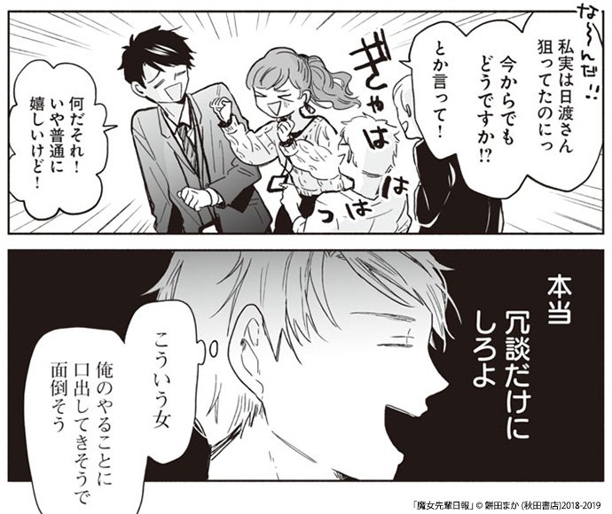 「魔女先輩日報」第12話 更新日です!なんだこの男は。どうぞよろしくお願いしますhttps://t.co/VPnlNBaMZt #MangaCross #魔女先輩日報