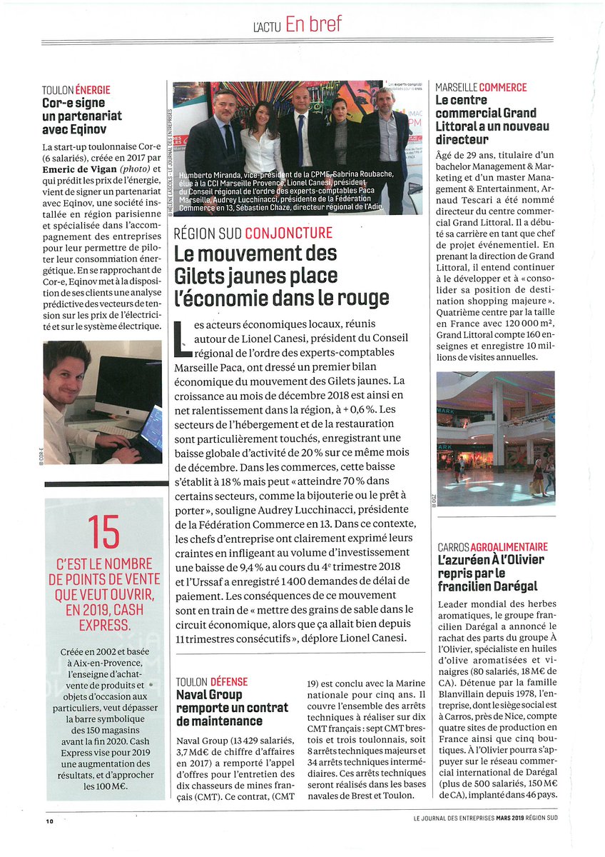 CROEC_Paca's tweet photo. PRESSE | Bilan économique du mouvement des gilets jaunes
@lcanesi @cpme13 @CCI_MP @Adieorg #FC13 #LeJournaldesEntreprises https://t.co/hfeWxV1VPv