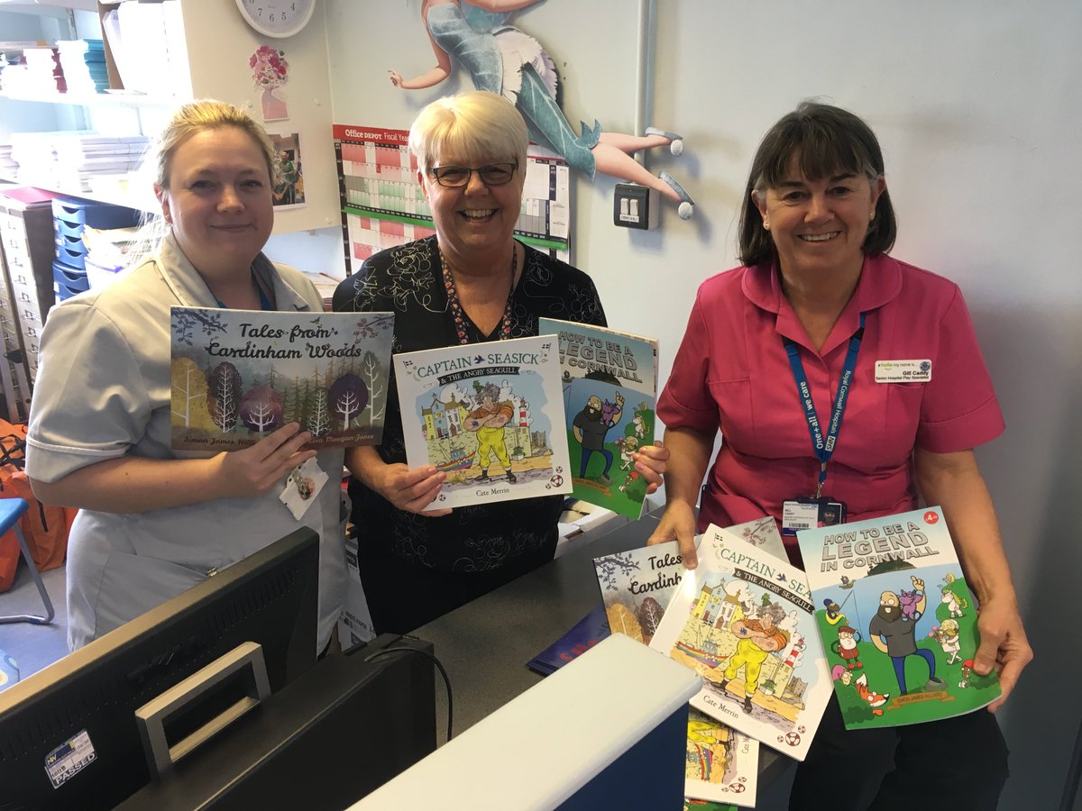 RCHTCharity's tweet image. Some proper Cornish page turners being received by the team in our Children's Unit! Thank you @CornishBookComp for your support. We just know that they will be enjoyed by many of our patients.