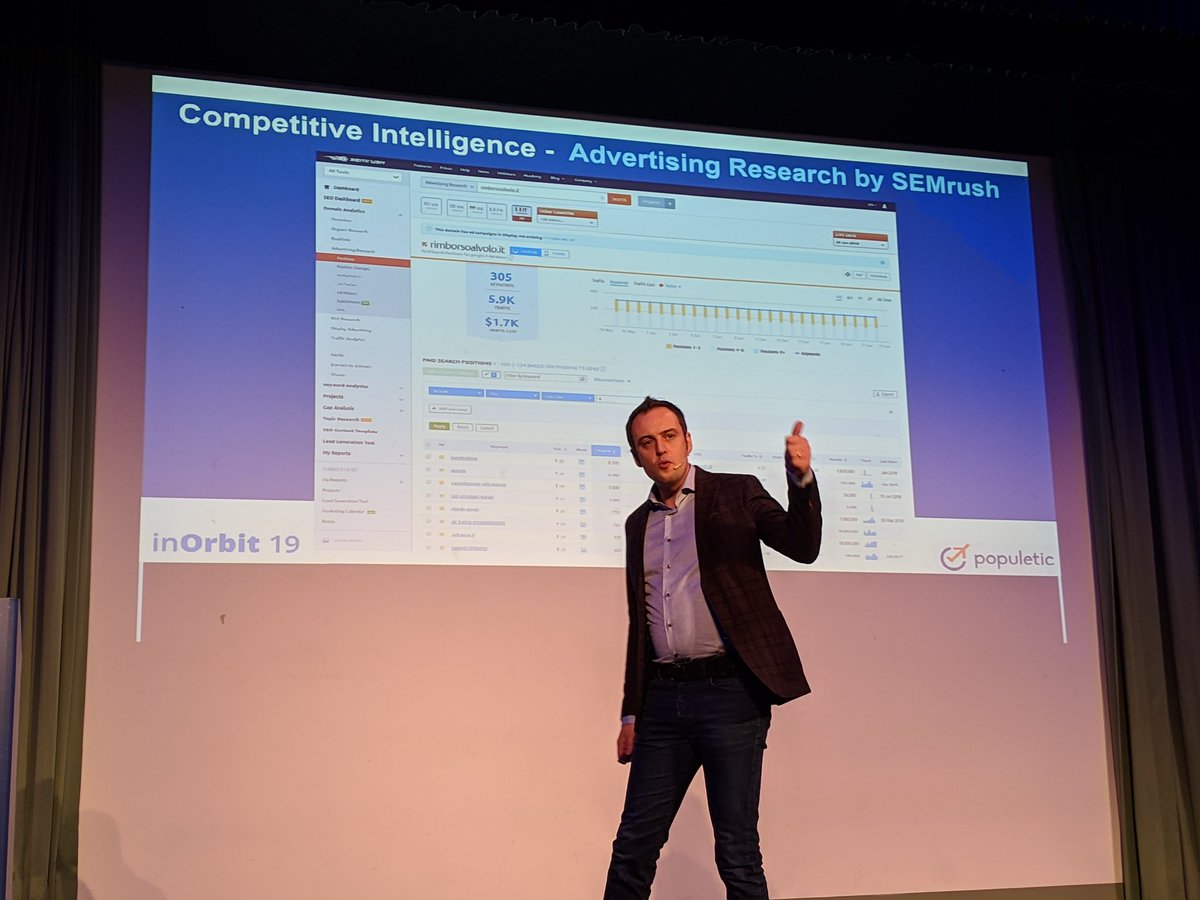 Thank you <a href="/leonardosaroni/">Leonardo Saroni</a>  for mentioning <a href="/semrush/">Semrush</a>  during your great session! #inOrbit19