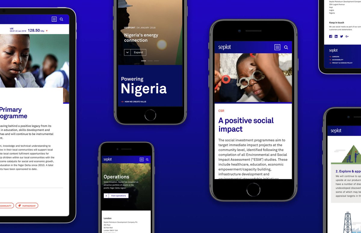 SampsonMay's tweet photo. New work alert! We are pleased to launch a new website for Seplat, an exploration and production company who is powering Nigeria and supporting the government’s energy agenda.
—
See the full case study here:
https://t.co/EnD3qfm7aL https://t.co/hnkKlBPRDH