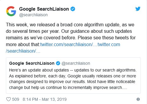SOFTWEBWORKS's tweet image. Google released a broad core search algorithm on March 12: selnd.com/2T3AFVx