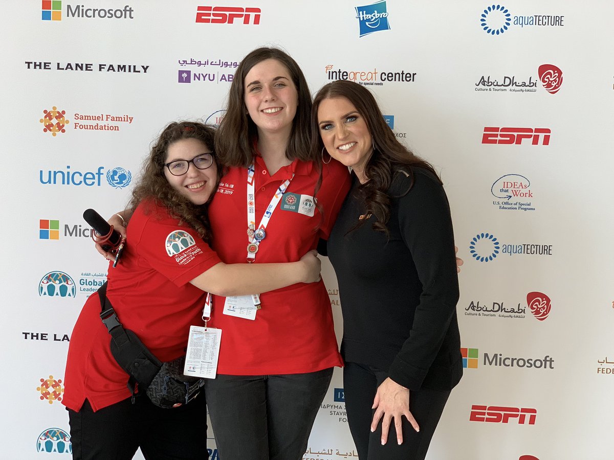 WWE's tweet photo. This afternoon, @StephMcMahon had the chance to visit the Sheikh Zayed Grand Mosque in Abu Dhabi! Then, Stephanie was a speaker at the @worldgamesad Global Youth Leadership Summit, bringing together athlete leaders from around the world to try and #BeUnified together! https://t.co/ptT98tYdR7