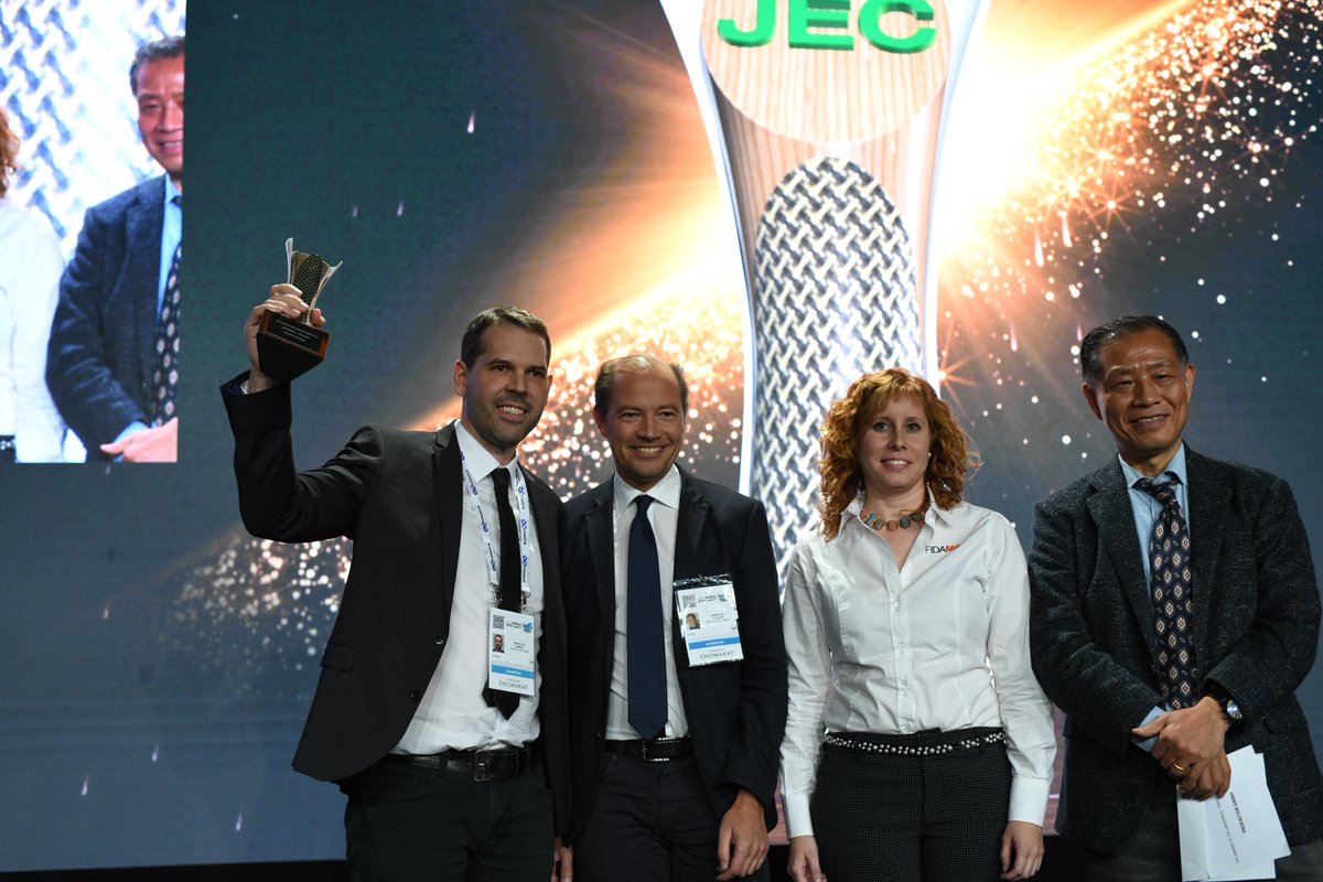 IDEKO_'s tweet photo. Visitando el stand de @DANOBAT Hall5-StandN9 en @JECComposites galardonado con el #JECWorld #InnovationAwards en la categoría #aerospace process junto a #InFactorySolutions @PROFACTOR @FIDAMC_ @AirbusDefence @Dassault3DS @IDEKO_IK4 y #MTorres por el desarrollo en #ZAero https://t.co/ZYnmzOpn9w