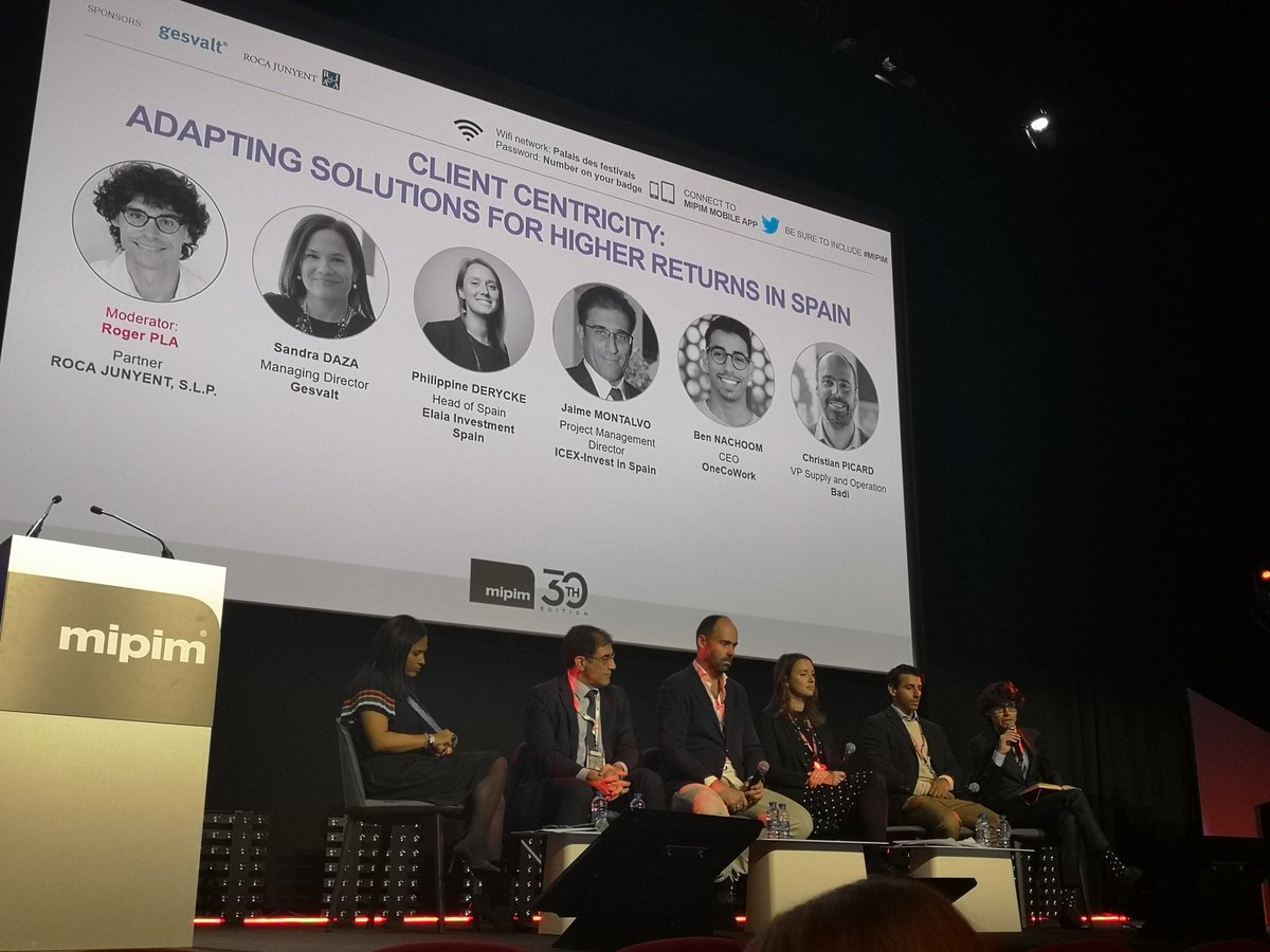 SpainAtMIPIM's tweet photo. Roger Pla, partner of @Roca_Junyent opens the discussion and presents the panel.
@Gesvalt, @InvestInSpain, @badi, @Elaia_Partners and @onecowork_bcn
#SpanishConferenceMIPIM #SpainAtMIPIM #MIPIM2019 https://t.co/VElmQHuXJQ