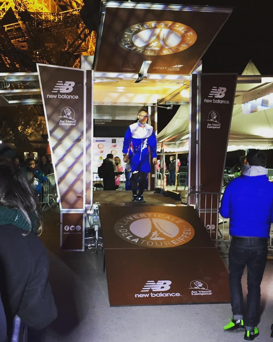Doublet_fr's tweet photo. La Verticale de la Tour Eiffel : les participants se sont lancés à l'assaut de la mythique Dame de Fer de la rampe de lancement made in Doublet @Doublet_Events #laverticale https://t.co/eNkEyjd8u3