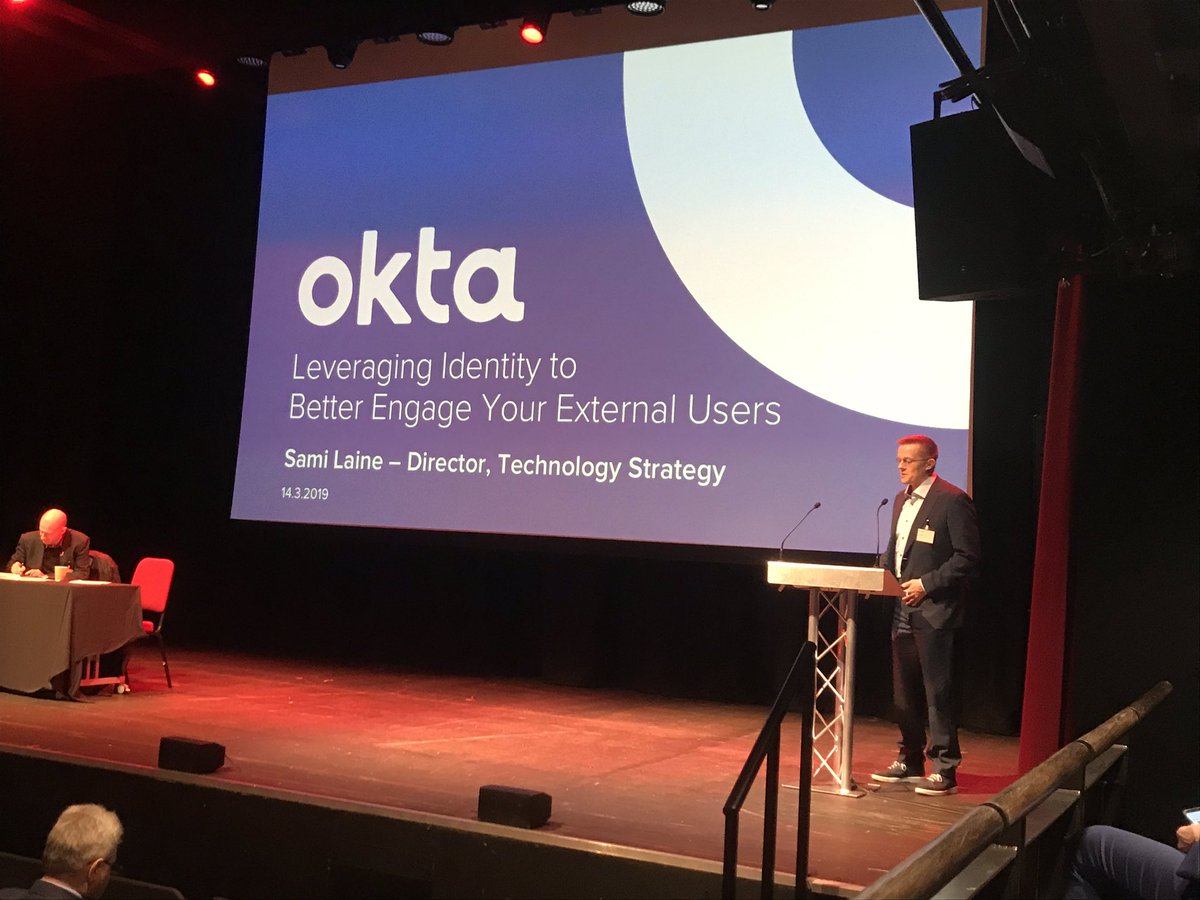 C_Reynolds91's tweet photo. Sami Laine, Director of Technology Strategy @okta - Using identity as the new #cloud security perimeter @SalfordUni_SPD #GovTechConf #ONECPD https://t.co/0fiYxGCj9a