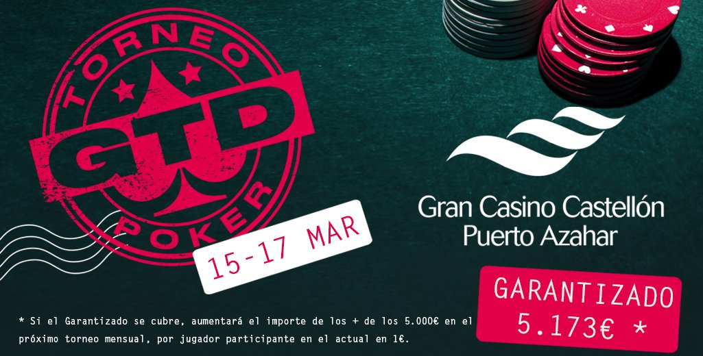 CasinoCastellon's tweet photo. Hoy el #InfinitySpeed es tu torneo, pero mañana viernes 📆 tenemos #torneo #GTD a las 20:00h. con ‼️5️⃣1️⃣7️⃣3️⃣€ ya #Garantizados 💰, por 45+5€ buy in y 30k ‼️ 👇 ... ¡Te adelantamos en primicia que la #FT será el lunes a las 20:00h.! https://t.co/3ZP1mW67Q2