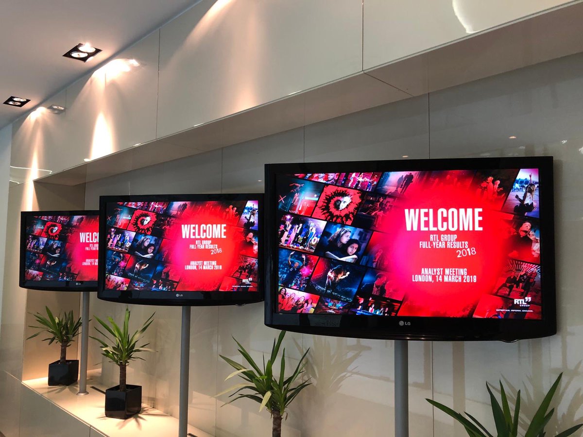 Our results tour continues. We are in London to present our 2018 figures and strategy to the analysts. #RTLresults