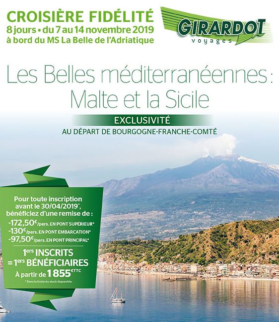 AeroportJ's tweet photo. ⚓️#croisière Malte et Sicile au départ de @AeroportJ ! Bénéficiez d'une #réduction en réservant votre séjour avant le 30 avril prochain 😎!! https://t.co/NrogX41JcM