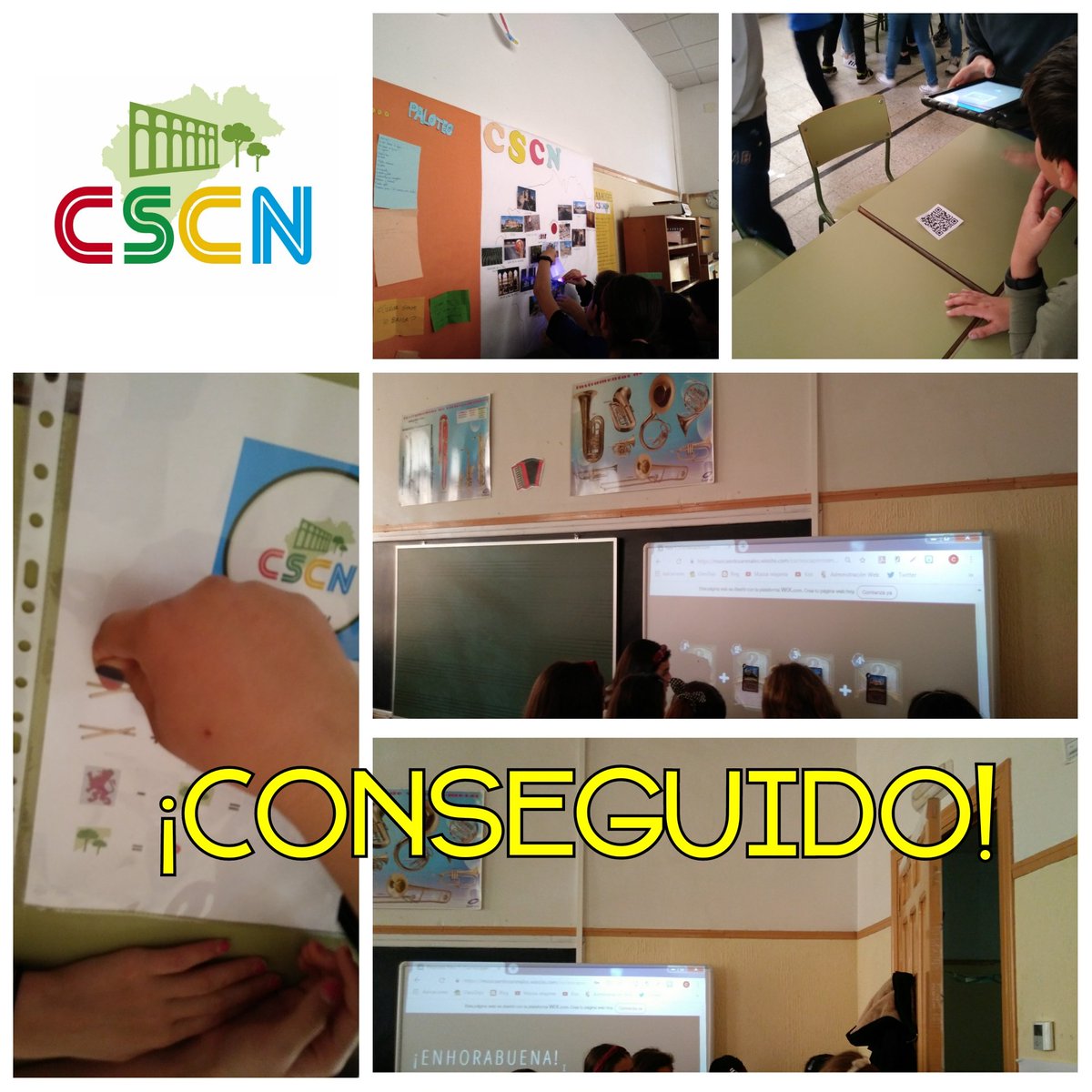 tirene_'s tweet photo. En @CEIP_ARENALES los alumnos de 5°salen del scape room @CSCNSegovia. ¡Genial! 🎉 #observa_acción #INNOVA_ACCION @colesantaclara @CraObispoFray @educacyl @CFIE_Segovia @CSFPJCYL https://t.co/0edPcH5dIA