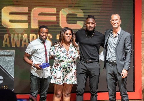 MmaEngage's tweet photo. .@Dalcha_Champion, @Nkazimulo12Zulu and @richquan were among the winners at @EFCworldwide's annual awards ceremony. https://t.co/RZPW2qPqtt #mmaengage https://t.co/qjO8Cn7eAM