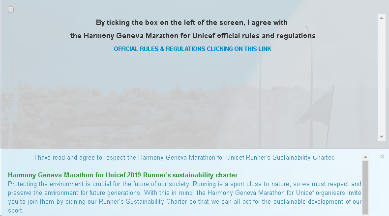 tyrelady's tweet photo. Am registering for @GeneveMarathon & they make you read their pledge. Fantastic. More marathons need to do this to make runners aware of their impact on the environment #LitterFree #LowCarbon #SafeRuns Next year hope they say "you must #BYOB to #reduce waste generation" https://t.co/2J6ajtQXxY