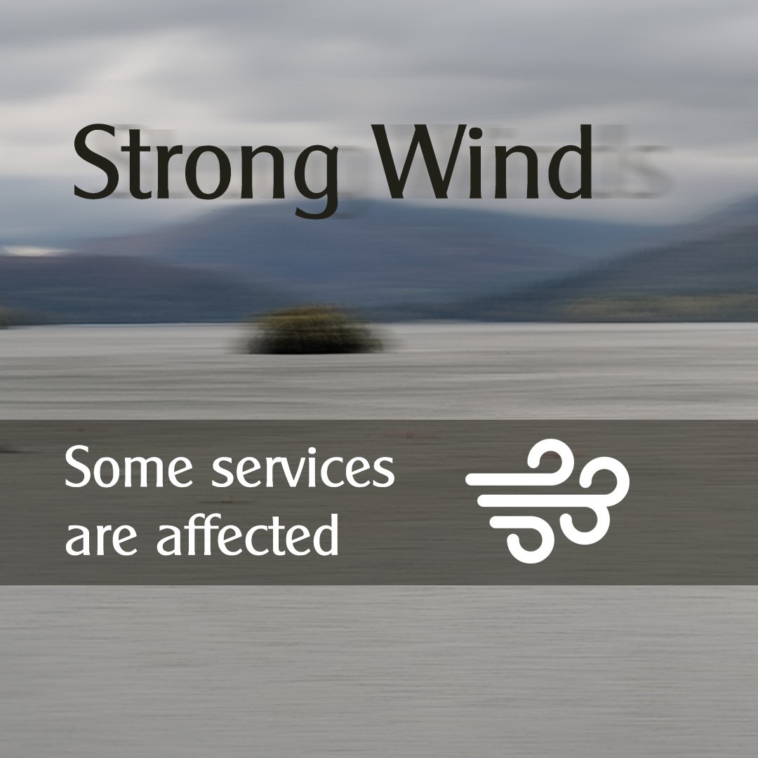 SERVICE UPDATE: Sorry, but due to strong winds, <a href="/brockhole/">Brockhole</a> Pier is closed today. All other services to #Ambleside #Bowness and #Lakeside are operating as normal.